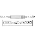 Sterling Silver Women's Curb Link Medical ID Bracelet