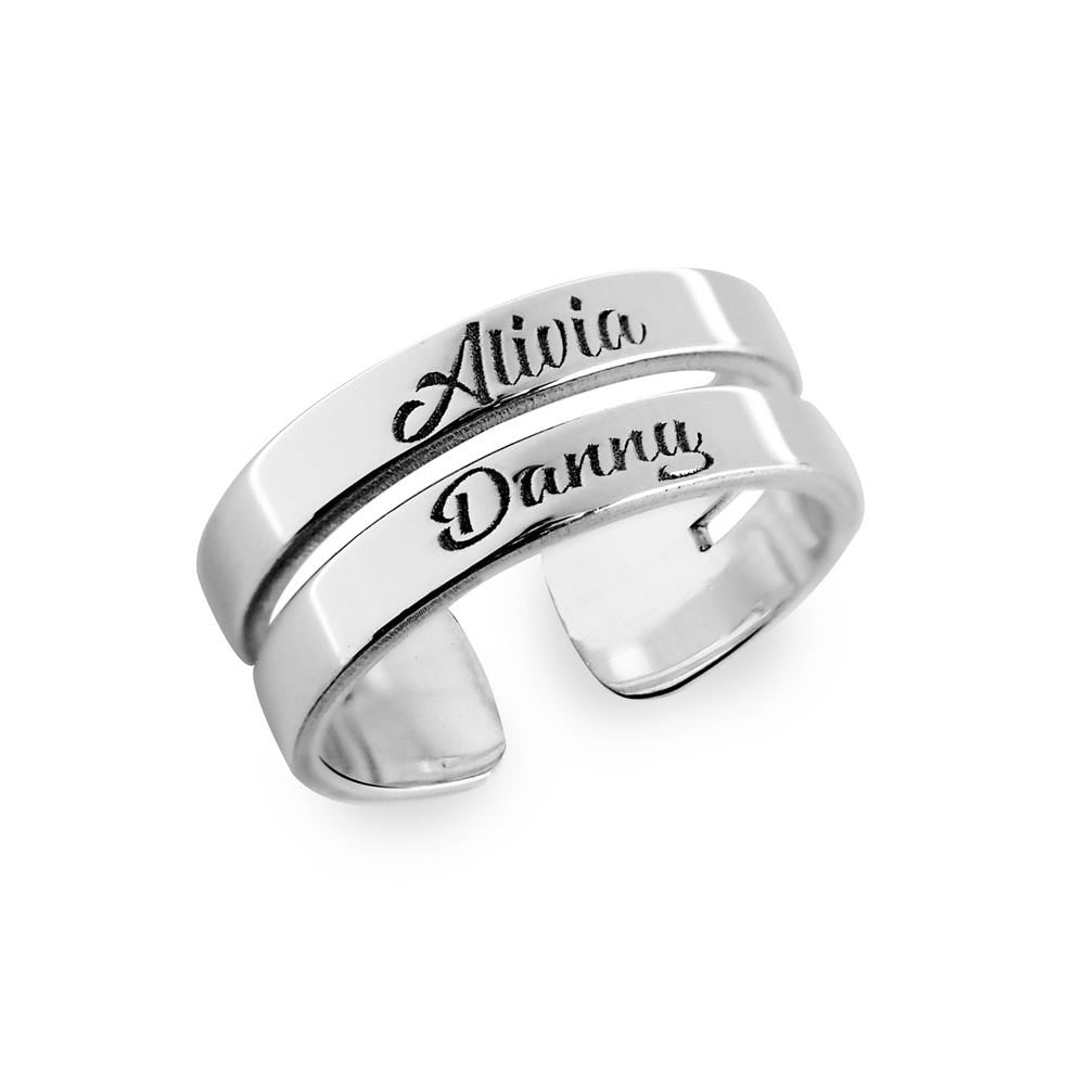 Sterling Silver Personalized Name Ring