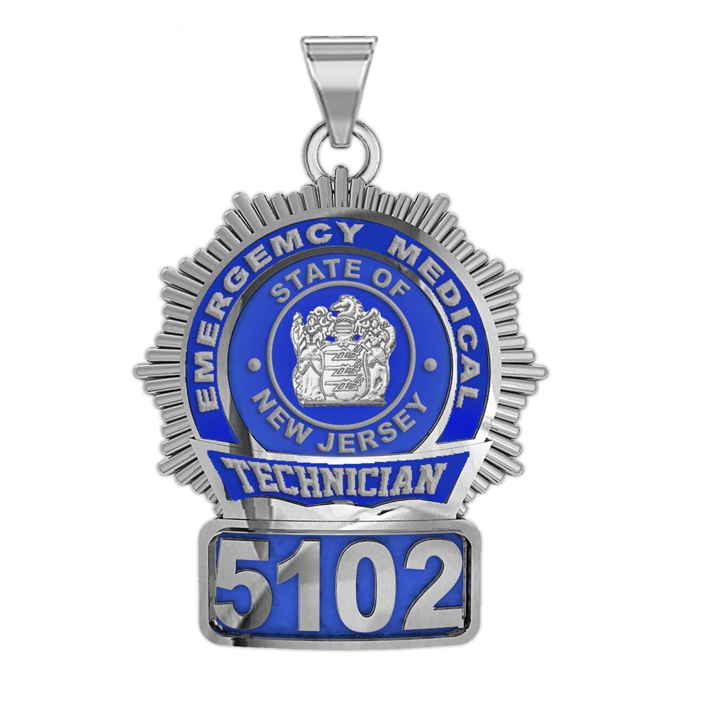 Personalized EMT Badge with Your Number & State or City
