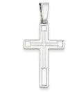 Sterling Silver Polished Openwork Cross Pendant