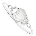 Heart Photo Locket Bangle Bracelet