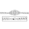 Sterling Silver Women's Curb Link Medical ID Bracelet
