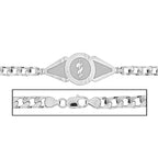 Sterling Silver Women's Curb Link Medical ID Bracelet