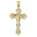 Inri Fleur De Lis Crucifix Pendant