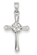 Sterling Silver Cz Celtic Cross Pendant