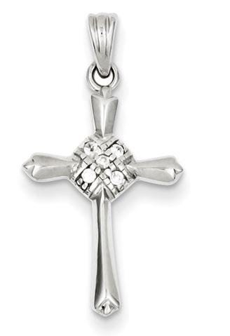Sterling Silver Cz Celtic Cross Pendant