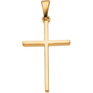 14K Yellow Gold Cross Pendant