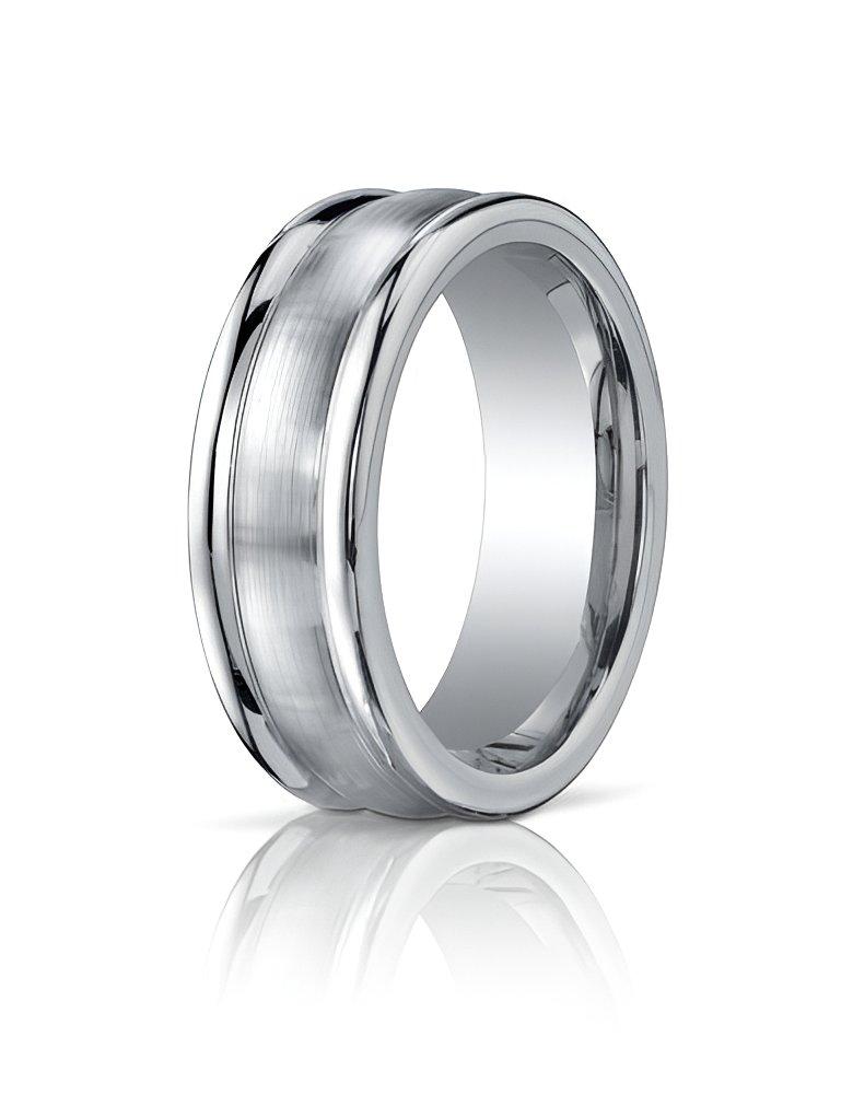Cobalt Chrome Comfort Fit Ridged Edge Approx. 0.31 Inch Wedding Band