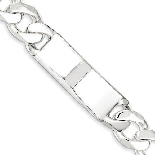 Custom Engraved Sterling Silver Men's Curb Link ID Bracelet