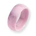 Ceramic Pink Faceted Approx. 0.30 Inch Polished Band
