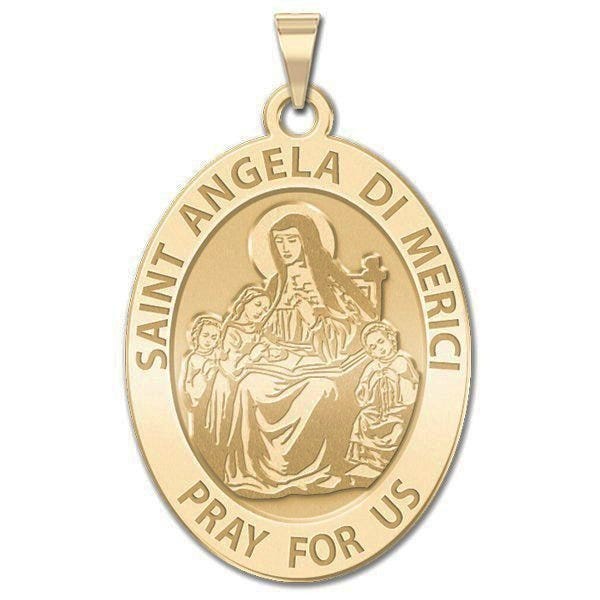 Saint Angela Di Merici Oval Religious Medal