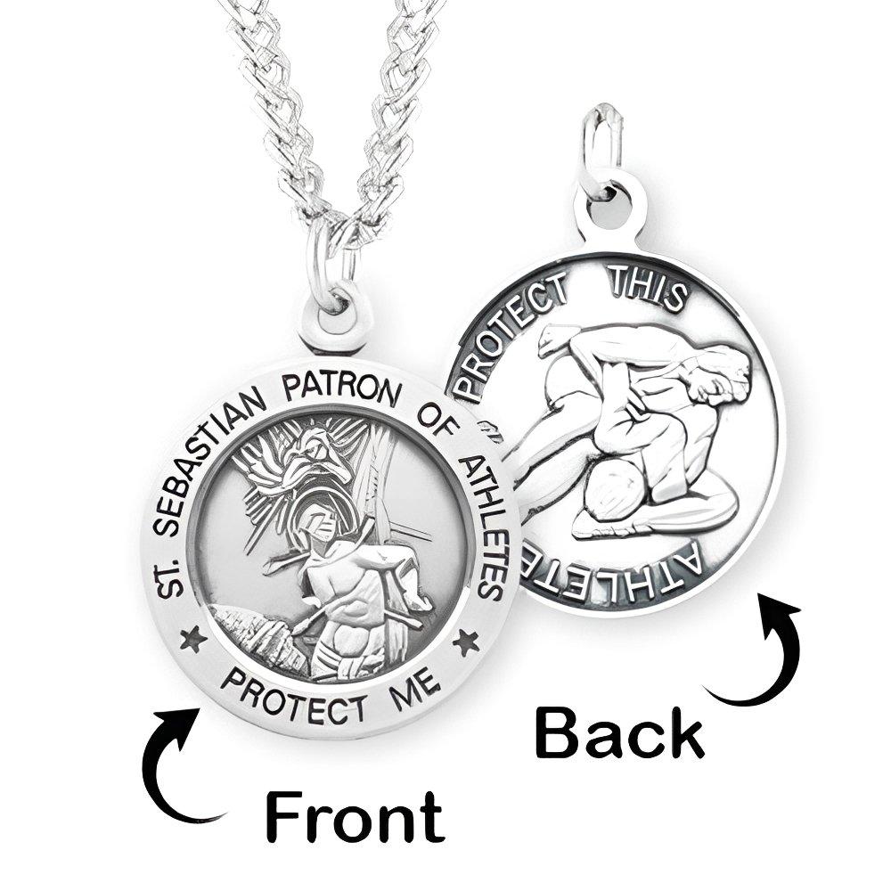 Saint Sebastian Wrestling Round Medal