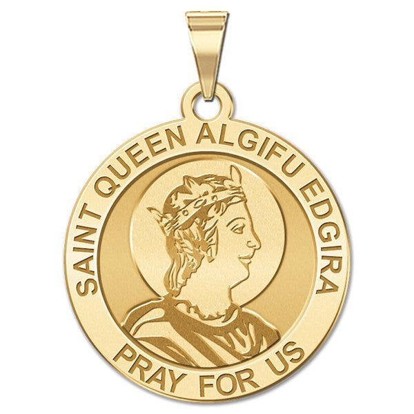 Saint Queen Algifu Edgira Round Religious Medal