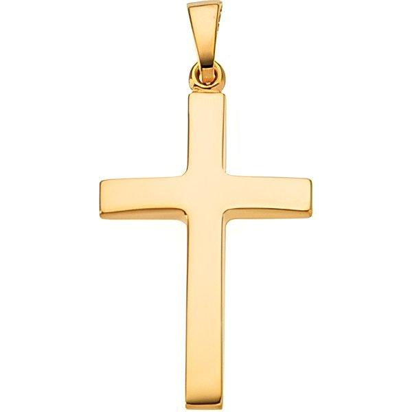 Solid Gold Cross Pendant