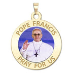 Pope Francis Religious Medal Round Color