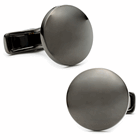 Engravable Gunmetal Round Cufflinks