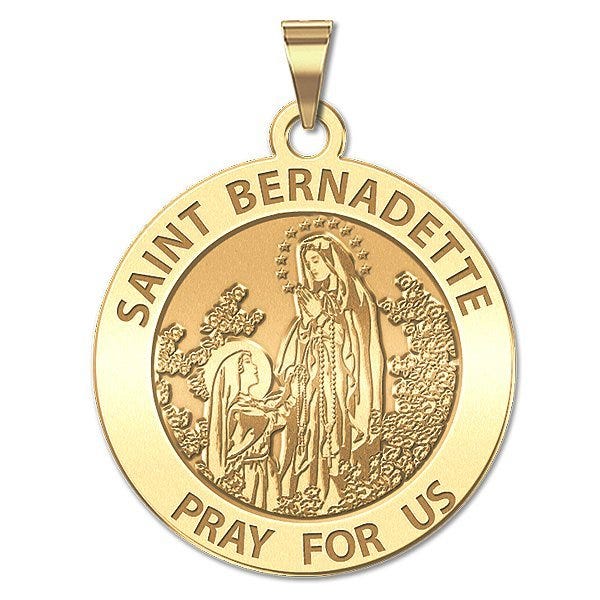 Saint Bernadette Round Religious Medal