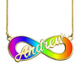 Personalized Autism Awareness Infinity Name Necklace