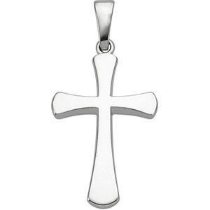 Rounded-Arm Cross Pendant