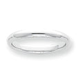 Platinum Approx. 0.12 Inch Half-Round Comfort Fit Lightweight Band