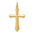 14K Polished Passion Cross Pendant