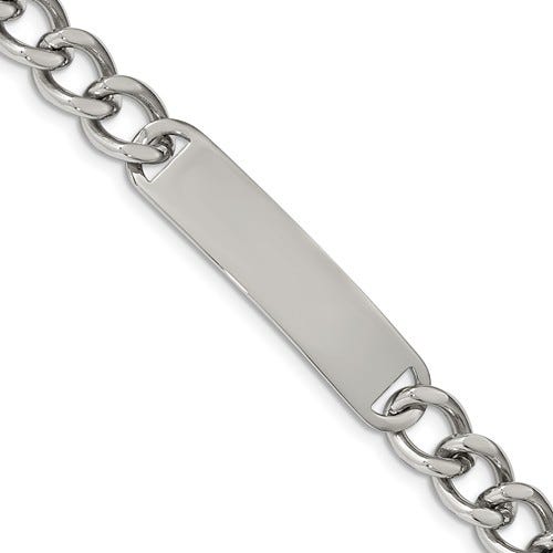 Custom Engraved Stainless Steel Men's 8.5In ID Bracelet