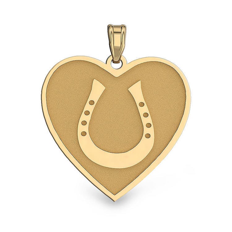 Horseshoe Heart Horse Jewlery Pendant