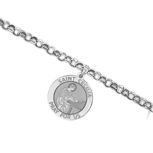 Saint Cecilia Religious Anklet