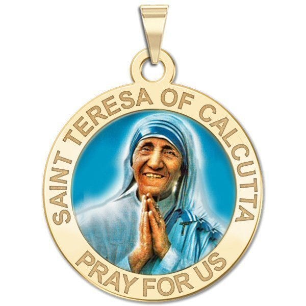 Saint Teresa Of Calcutta Religious Medal In Color