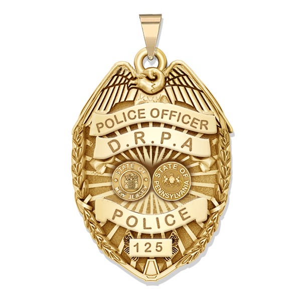 Personalized Delaware Police Badge with Your Rank, Number & Department