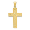 10K Gold Tone God Loves Me Cross Pendant