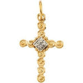 Child's Cross Pendant With Diamond
