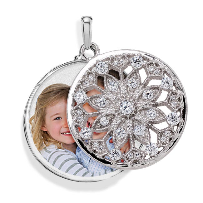 Ornate Round Swivel Locket
