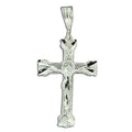 Crucifix Cross Pendant In Silver Or Steel