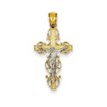 14K Two-Tone Crucifix Pendant