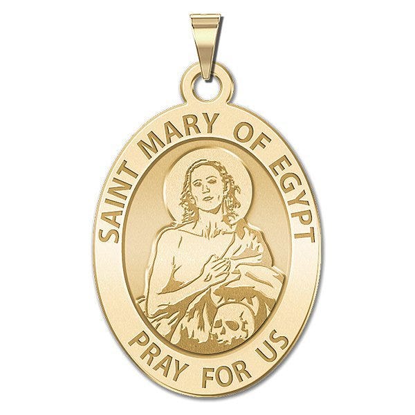 Saint Mary Of Egypt Oval Religious Medal