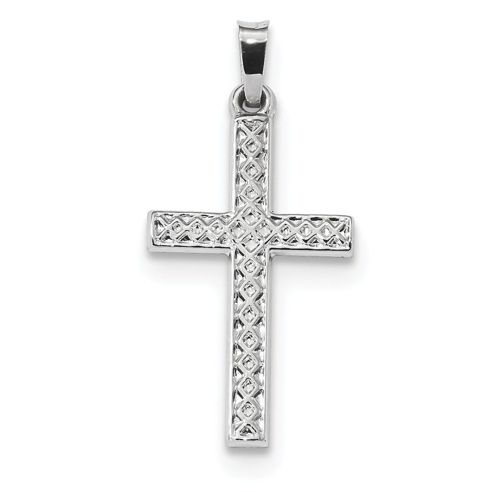 Polished Lattice Cross Pendant