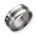 Titanium Grooved Approx. 0.35 Inch Polished Wedding Band