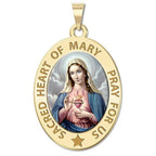 Sacred Heart Of Mary Religious Medal Color