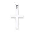 14K White Gold Polished Cross Pendant