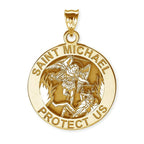 Saint Michael Round Religious Medal