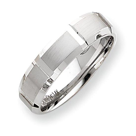 14K White Gold Approx. 0.24 Inch Fancy Wedding Band