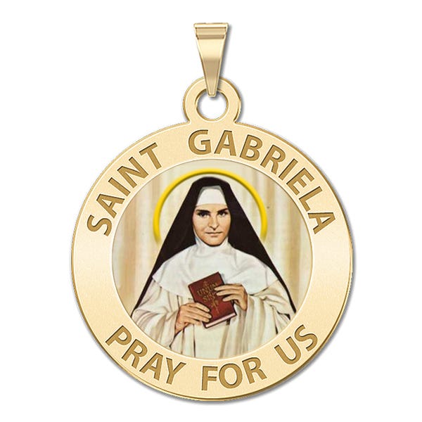Saint Gabriela Round Color Religious Medal