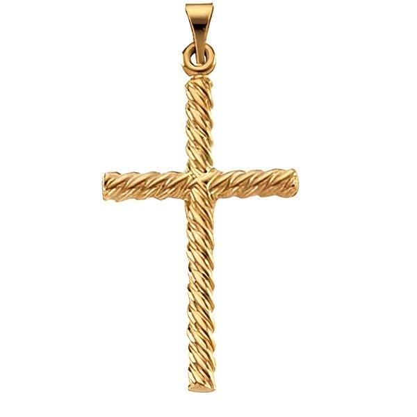 14K Yellow Gold Sized Cross Pendant