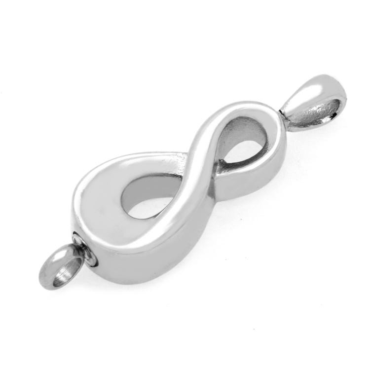 Stainless Steel High Polished Infinity Symbol Cremation & Ash Holder