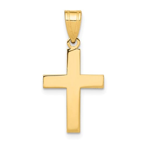 14K Polished Cross Charm