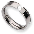 Titanium Approx. 0.24 Inch 0.25Ct. Diamond Wedding Band