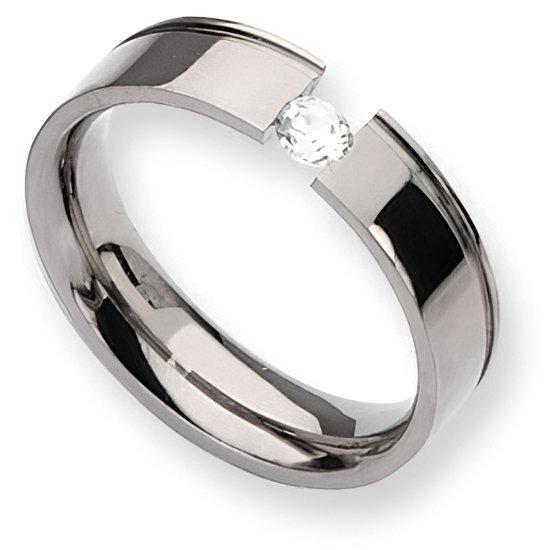 Titanium Approx. 0.24 Inch 0.25Ct. Diamond Wedding Band