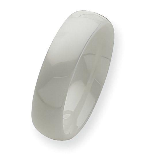 Ceramic White Approx. 0.24 Inch Polished Wedding Band