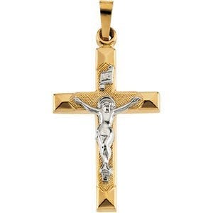 Two-Tone Crucifix Pendant